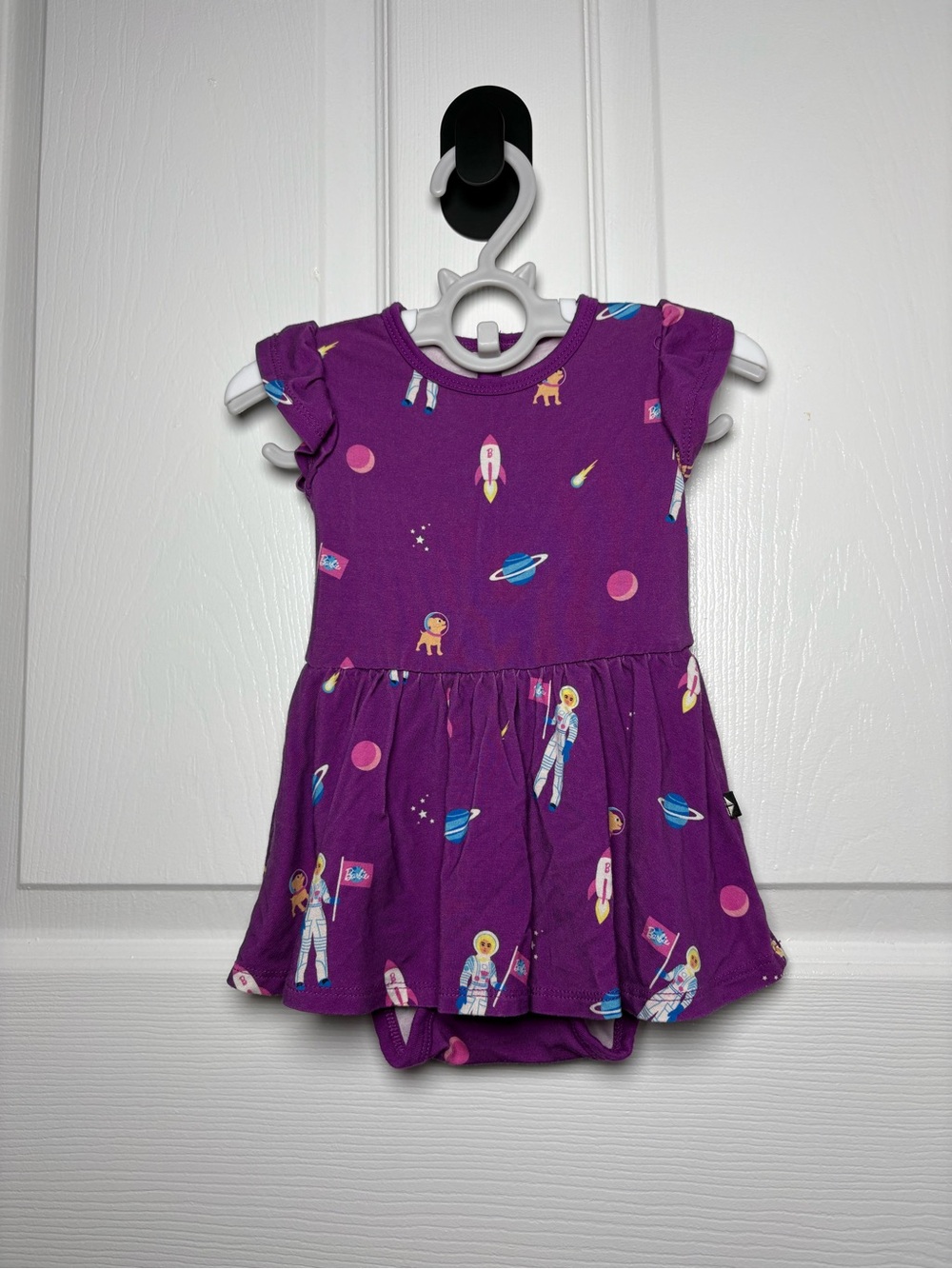 Kyte Baby Barbie Astronaut Twirl Dress Bodysuit Bamboo 3-6M VGUC